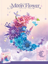 Night Moon Flower Building Blocks Compatible Three-dimensional Moon Eternal Flower Made PC